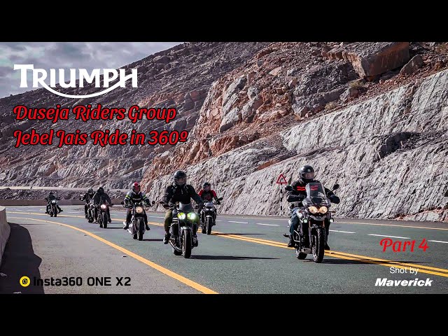 Dubai Motorcycles & Rides - Weekend Triumph Motorcycles - ride to Jebel Jais, 360 Video, Part - 4