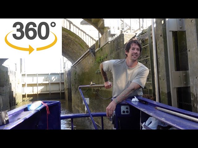 360 REAL TIME  / Salters Lode lock - Dever Sluice NARROWBOAT JOURNEY // part 3