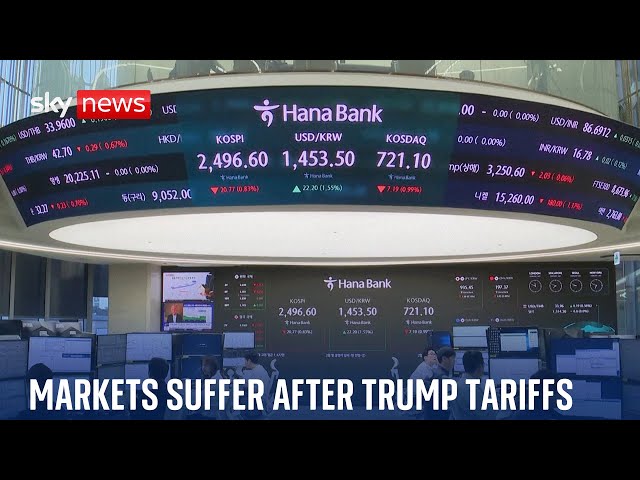 Asian stock markets slump following Trump's US tariffs