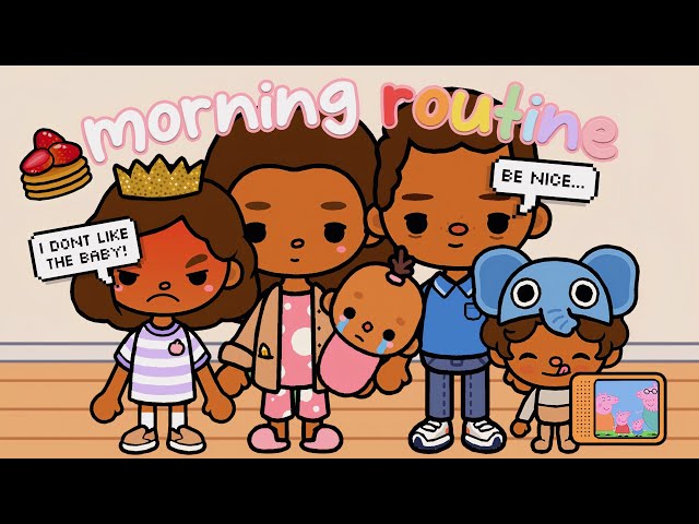 🍼Morning with a NEW BABY! *HATES HER SISTER* Toca Boca Roleplay #tocaboca #roleplay