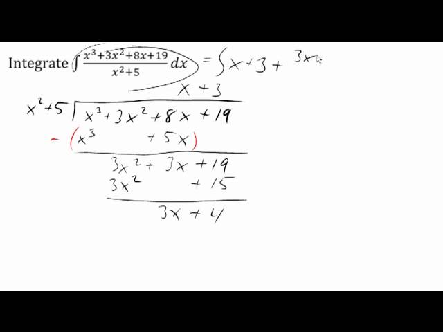 Integral using long division