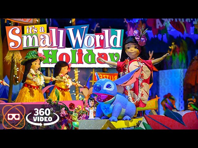 [5K 360] it's a small world Holiday 2019 Disneyland - 360° POV