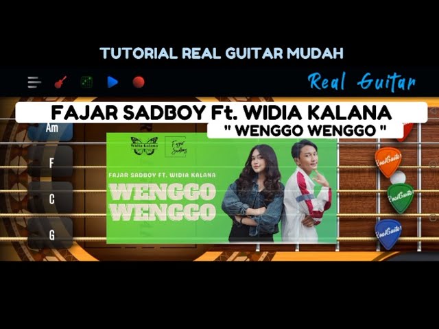 Tutorial Real Guitar Lagu WENGGO WENGGO Fajar Sadboy Ft. Widia Kalana Yang VIRALL❗