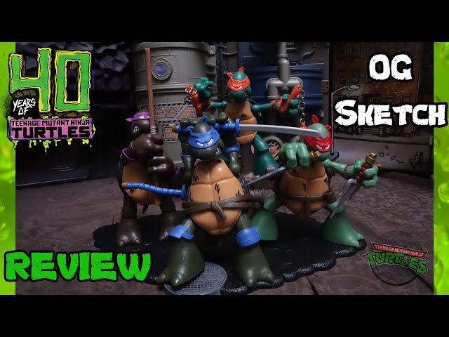 Playmates 40th Anniversary TMNT Original Sketch Action Figures Review | Ridiculously Cool