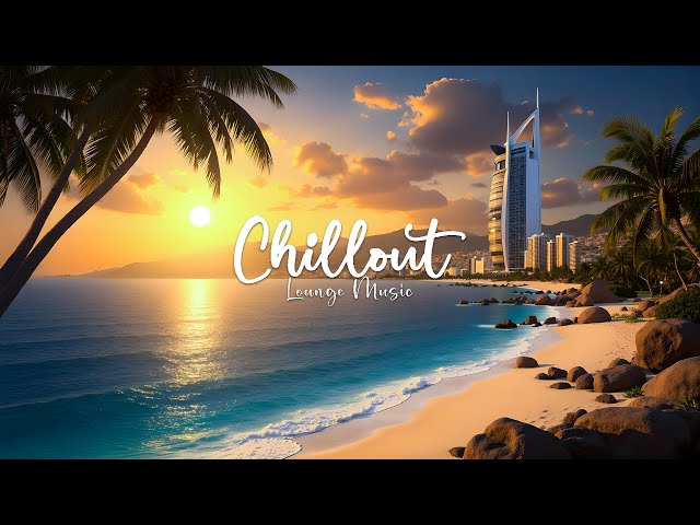 🌞 Golden Sands & Ocean Waves | Relaxing Chillout Lounge Music for Sunset Bliss 🏝️