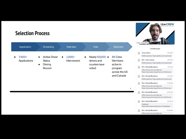 2023-2024 Uber Crew Townhall meetings compilation; H1 2023, Q3 2023, heatmap, then Q1 2024 & Q3 2024