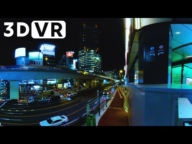 VR video 3D 5.7K | Beautiful night view of JAPAN, TOKYO