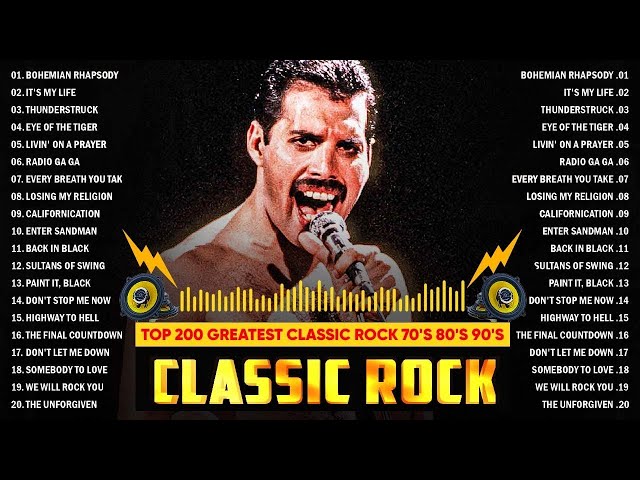 Best Classic Rock Songs 70s 80s 90s 🔥 Guns N Roses, Aerosmith, Bon Jovi, Metallica, Queen, ACDC, U2