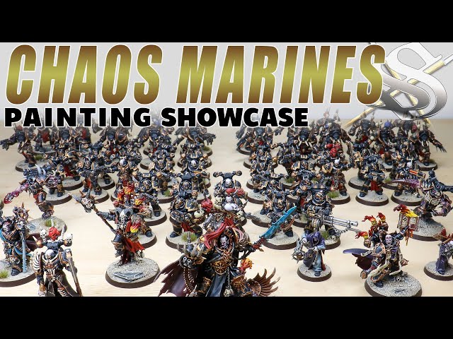 PAINTING SHOWCASE Chaos Space Marines Army Warhammer 40k Commission