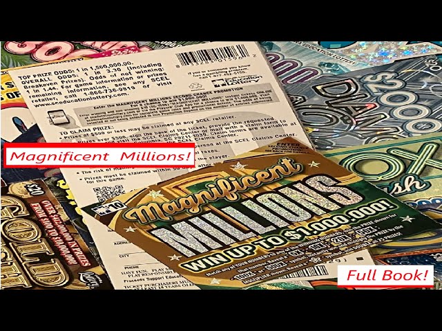 SC Full Book Magnificent Millions Scratch Off Lottery Tickets🌟🌠💰🤑.