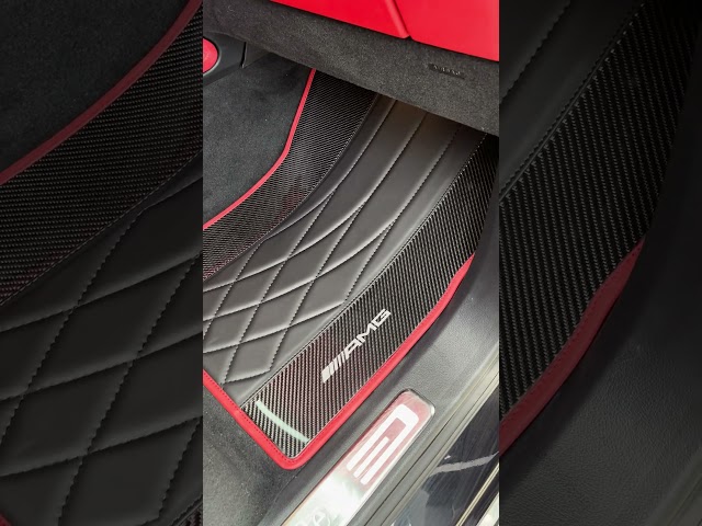 2D mats with carbon inserts, Mercedes Gclass #gc #floormats #carbon #car #automobile #customizedcar