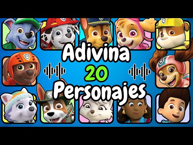 Adivina El Personaje De PAW PATROL😀❤️Chase👮Marshall🚒Skye🩷Rubble💛Adivina La Voz😍🎶Patrulla Canina❤️