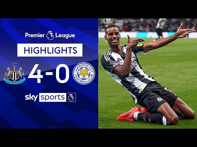 Magpies run riot | Newcastle 4-0 Leicester | Premier League highlights