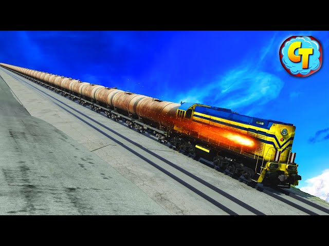 Overheated Brakes Freight Trains High-Speed Accidents ✅ BEAMNG.Drive STREAM