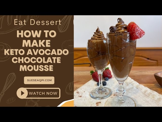 Easy 6 Ingredient Keto Chocolate Mousse made with Avocado | Low Carb Dessert Recipe | WW Friendly