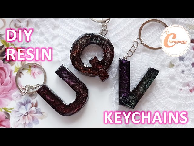 DIY Epoxy Resin Craft  | Making Alphabet Letter Keychains | Satin effect Resin Crafts For BEGINNERS