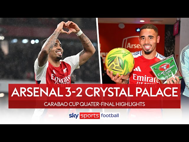 Jesus bags HAT-TRICK in five goal thriller! | Arsenal 3-2 Crystal Palace | Carabao Cup Highlights