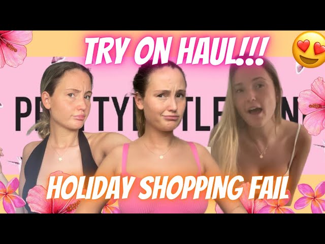 HOLIDAY TRY ON HAUL! Huge fail🤣💕🙈 Pretty Little Thing🫶