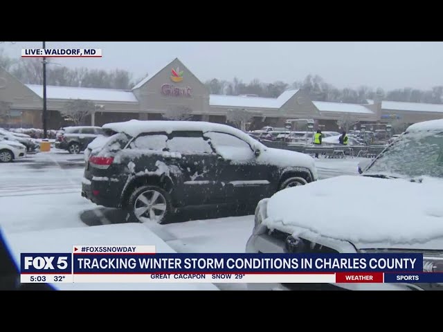 Tracking winter storm conditions in Charles County