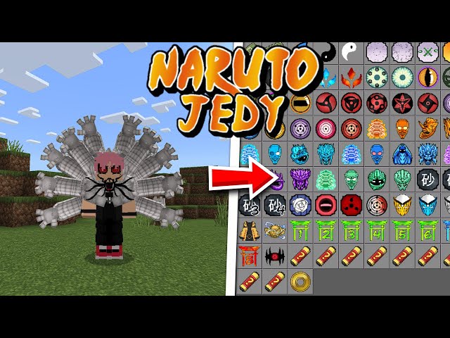 SAIU!!!NOVA ADDON NARUTO JEDY V 5.2 PARA MINECRAFT PE 1.21.50!!😱😱 (Naruto Jedy)