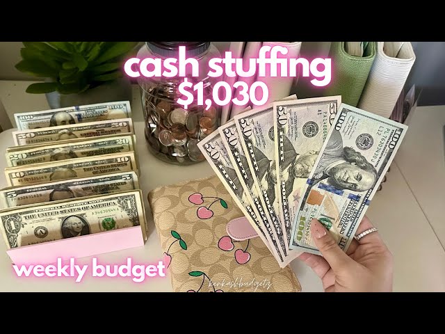 Cash Envelope Stuffing | August 2024 | $1,030 | Cash Envelopes, Sinking Funds & Savings Challenges