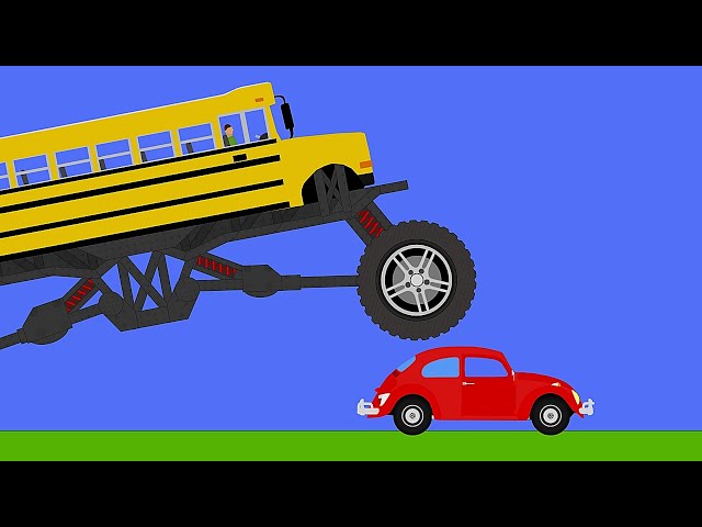 Car VS Bus - Extreme Car Destruction - Phun Algodoo