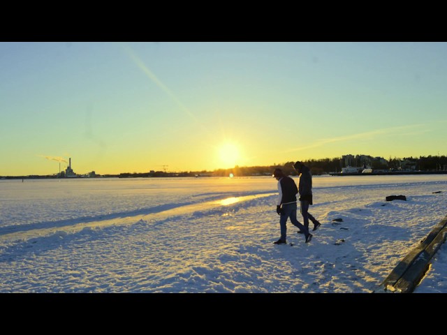 Winter Sunset at lake Mälaren