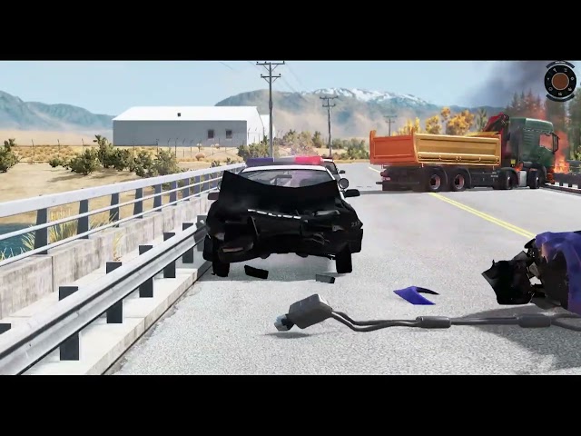 Police Chase Ilegal Race Crashes #64 | BeamNG drive