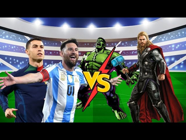 Cristiano Ronaldo and Messi vs. Thor Odinson  - BeamNG.drive #shorts