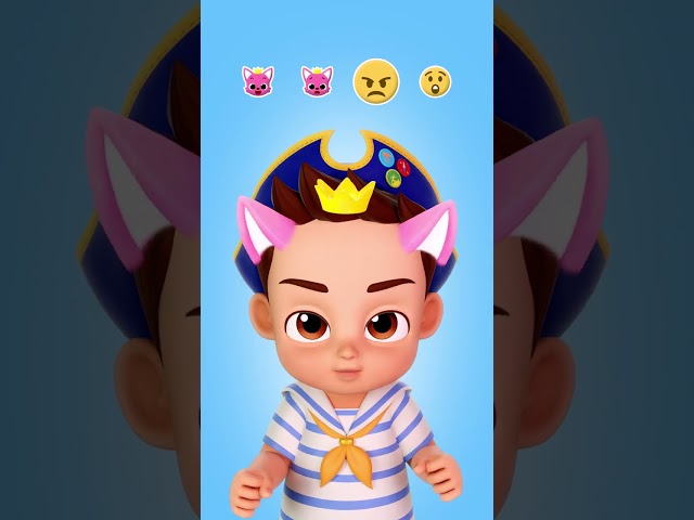 Pinkfong Ears on Brody! Learn Emotions 🥰 Try It on Tiktok #shorts #bebefinn