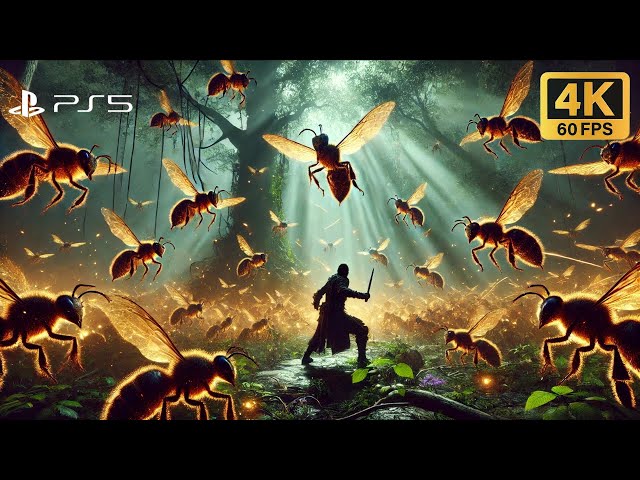 Kratos vs The Swarm: Epic Bee Army Fight | 4K HDR 60FPS | God of War