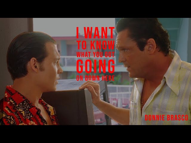 Sonny Black (Michael Madsen) Confronts Donnie (Johnny Depp)  - Donnie Brasco (1997)