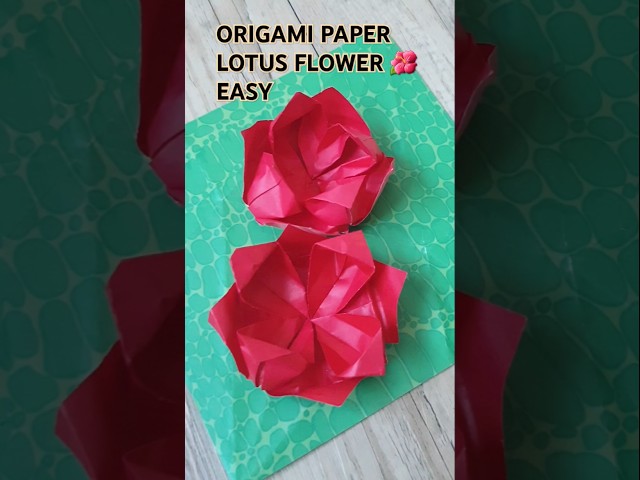 Paper Flower craft idea/How to make paper diy lotus flower tutorial #easyorigami #origami #craft