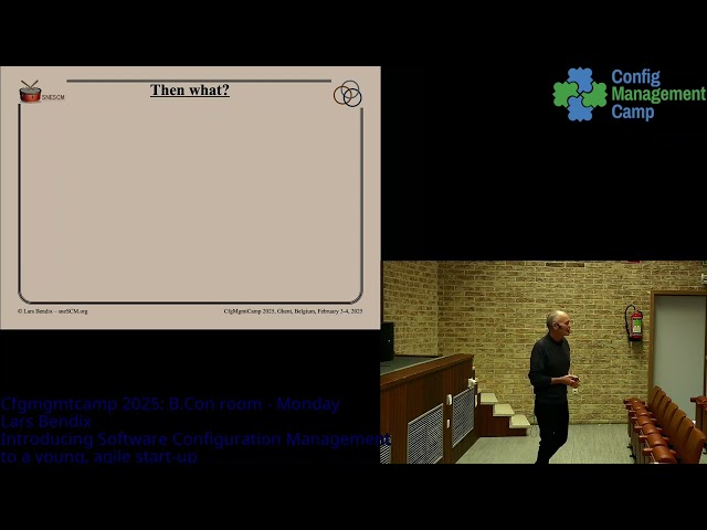 CfgMgmtCamp 2025 Ghent: Lars Bendix -- Introducing Software Configuration Management to a start-up