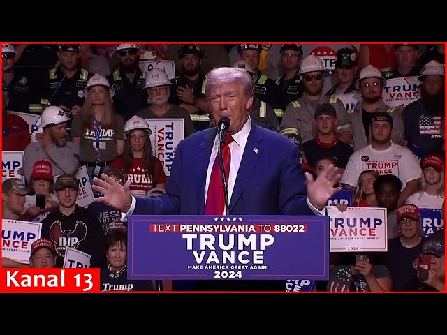 Donald Trump holds a campaign rally in Pennsylvania