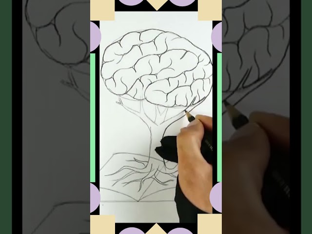 Brain Drawing Pencil Art - Rewinding