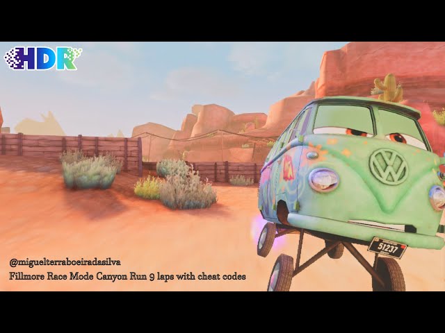 [HDR] Cars 2 The Video Game | Fillmore - Race Mode | Canyon Run 9 Laps