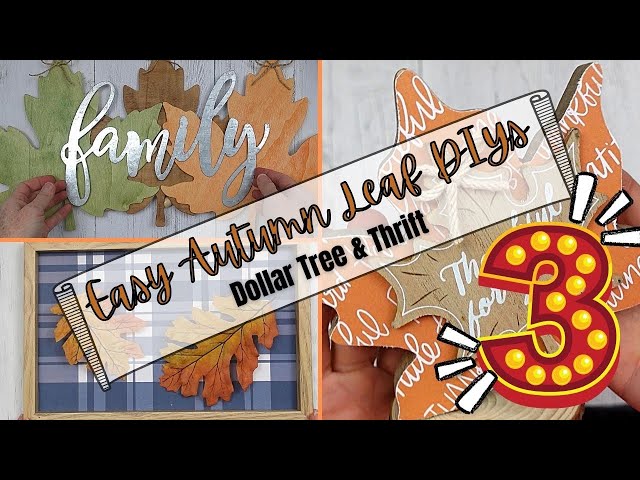 3 Easy Fall Sign DIYs - Autumn Leaf Crafts - Fall 2021