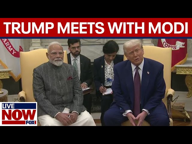 President Trump meets with Indian PM Modi at the White House | LiveNOW from FOX