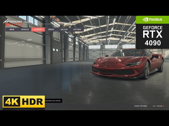 Assetto Corsa EVO | Ferrari 296 GTB | RTX 4090 24GB + Intel i9 14900KF (4K Maximum Settings DLSS ON)