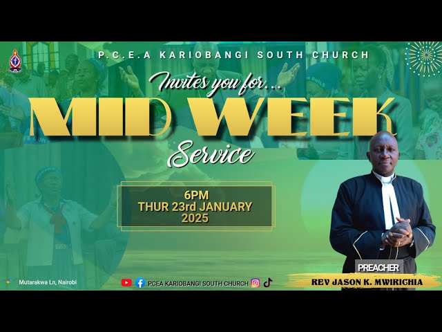 WELCOME TO OUR MID-WEEK SERVICE  | 23rd Jan 2025