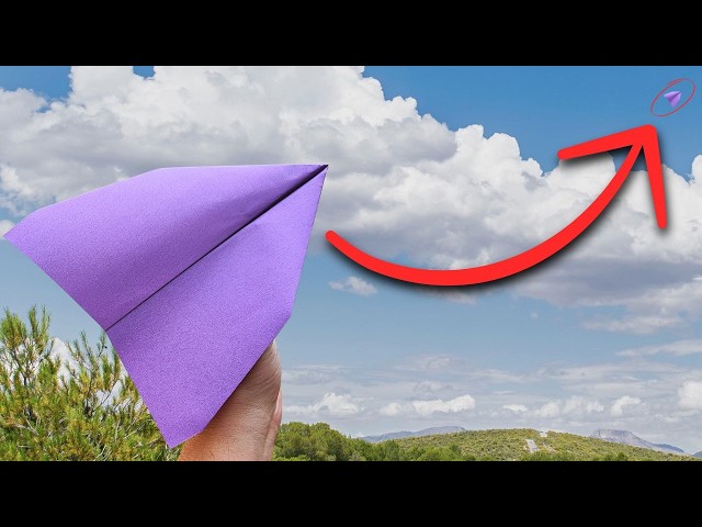 How to make a PAPER AIRPLANE that FLIES FAR ✈️