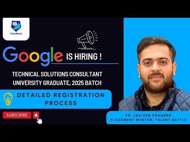 🔥 Google Technical Solutions Consultant 2025 | Hiring Process & Tips | Freshers Apply Now!