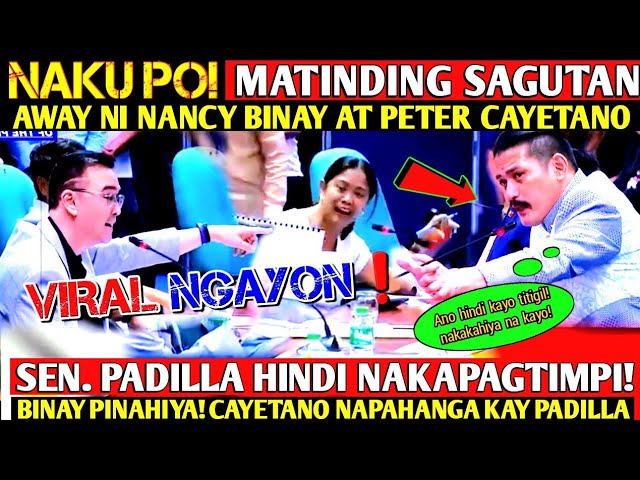 Naku po!Sen. Padilla,Cayetano at Binay nagkagulo sa senado!