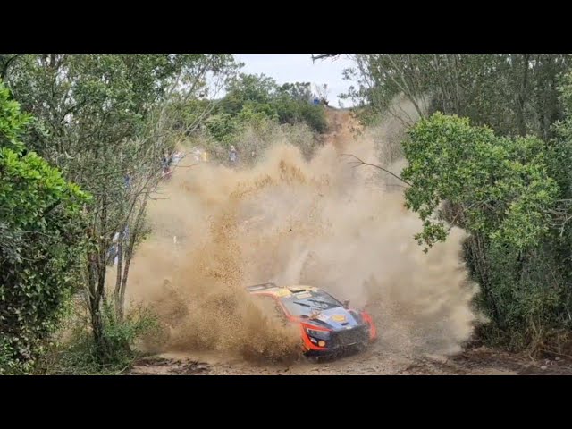 WRC Rally Italia Sardegna 2023 water splash ss17 Sardegna 1, one of many this Sardinia wrc rally had