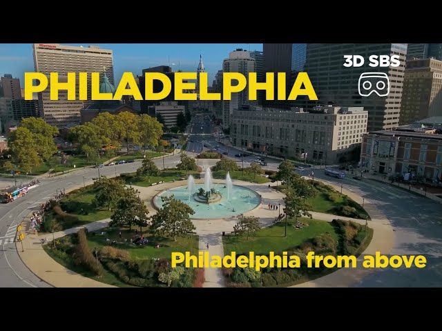 Philadelphia from Above - 3D Aerial Relaxation Video with Ambient Music