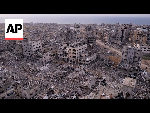 Drone video shows destruction in Gaza City