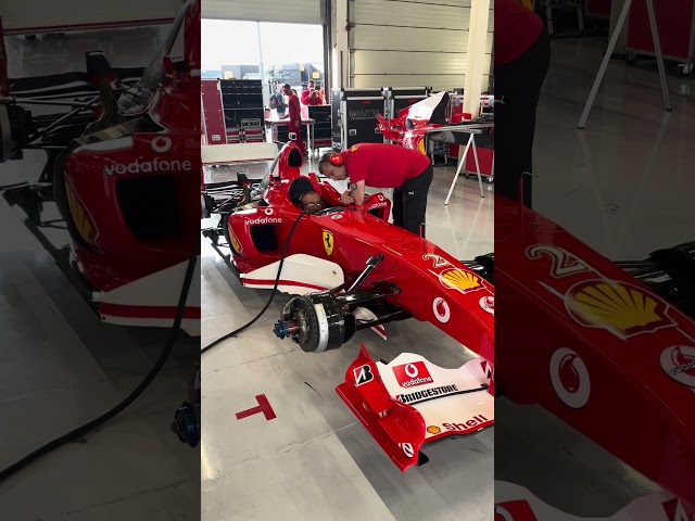 V10 Formula 1 car startup is SOOOOO loud. #F1 #formula1 #formulaone #ferrari