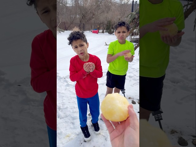 Orange Snowball Prank On Brothers 😂 #shorts