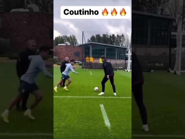 Aston Villa Football Club training session: Coutinho master class